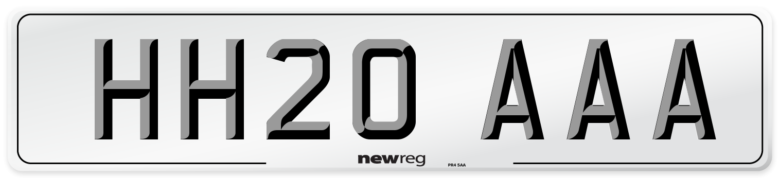 HH20 AAA Number Plate from New Reg